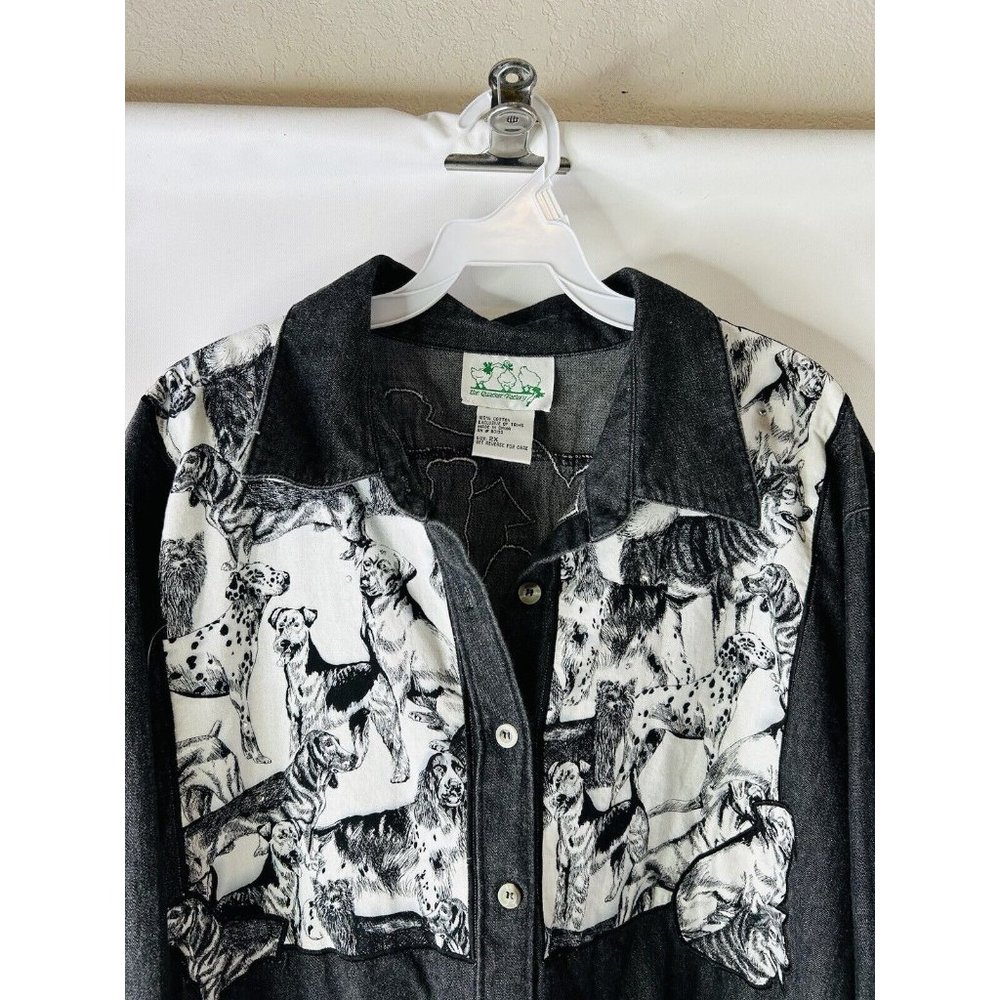 The Quacker Factory Puppy Dog Patchwork Denim But… - image 2